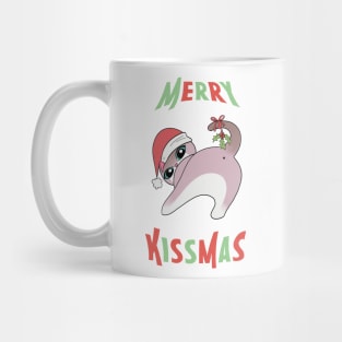 Merry Kissmas Cat Butt Christmas Mistletoe xmas funny Mug